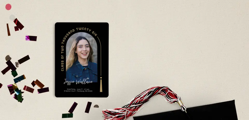 timeless tassel graduation announcements