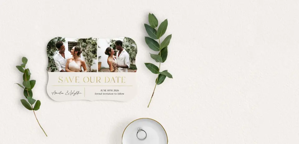 Save the Date Card with Optional Guest Addressing Service