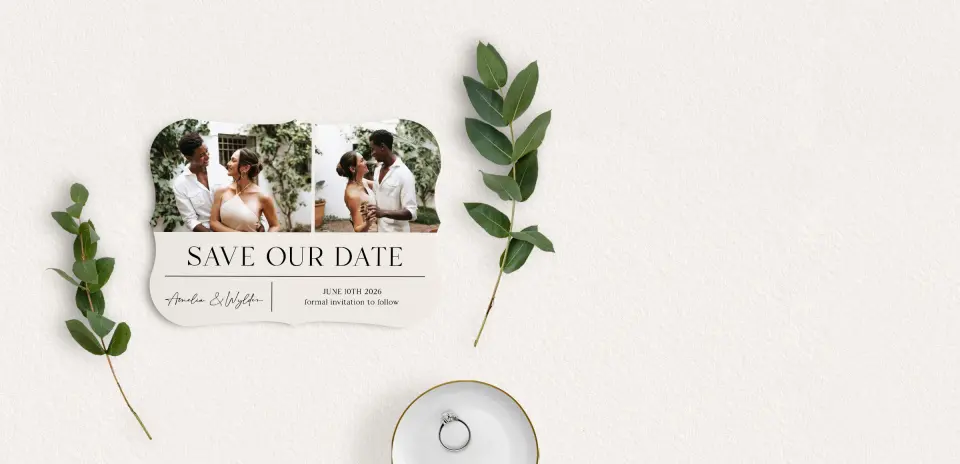 Save the Date Card with Optional Guest Addressing Service