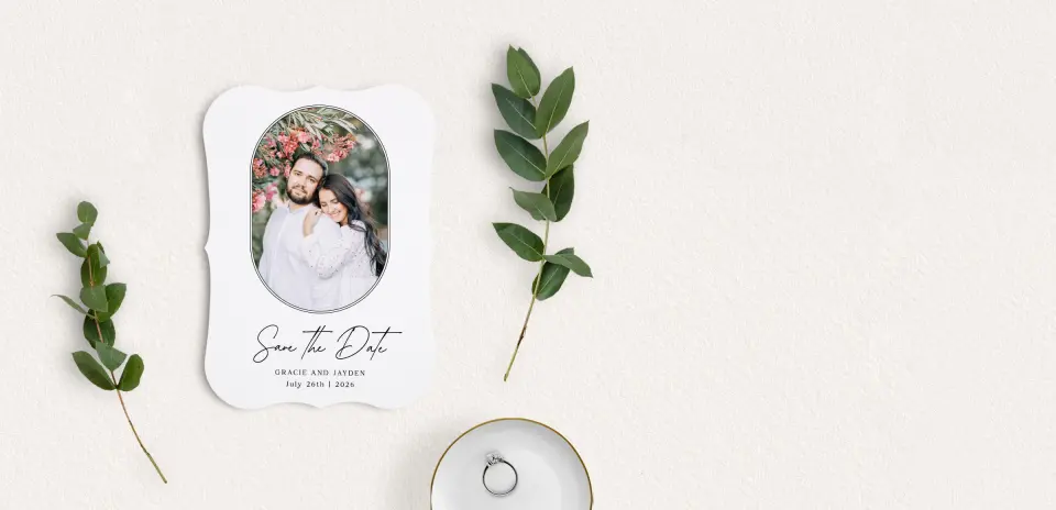 Save the Date Card with Optional Guest Addressing Service