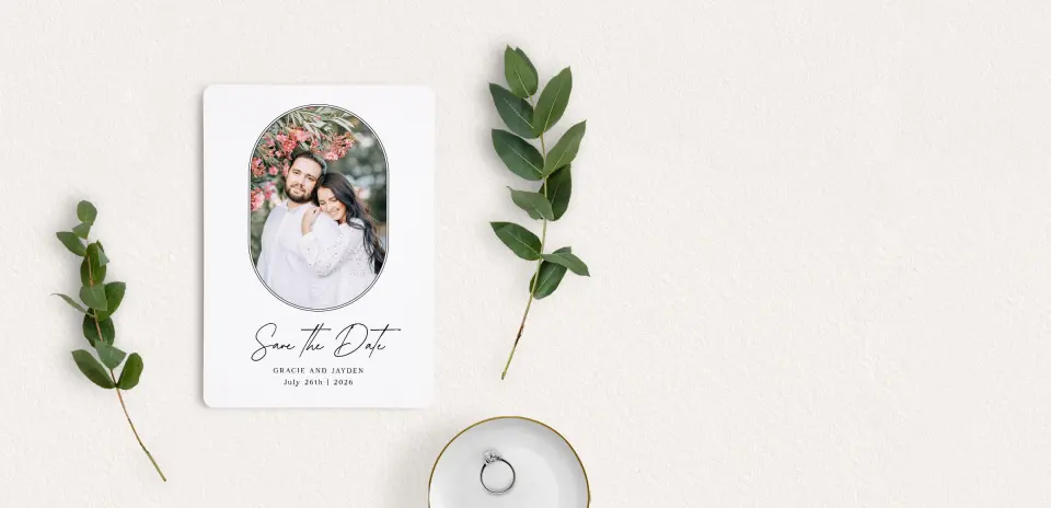 Save the Date Card with Optional Guest Addressing Service