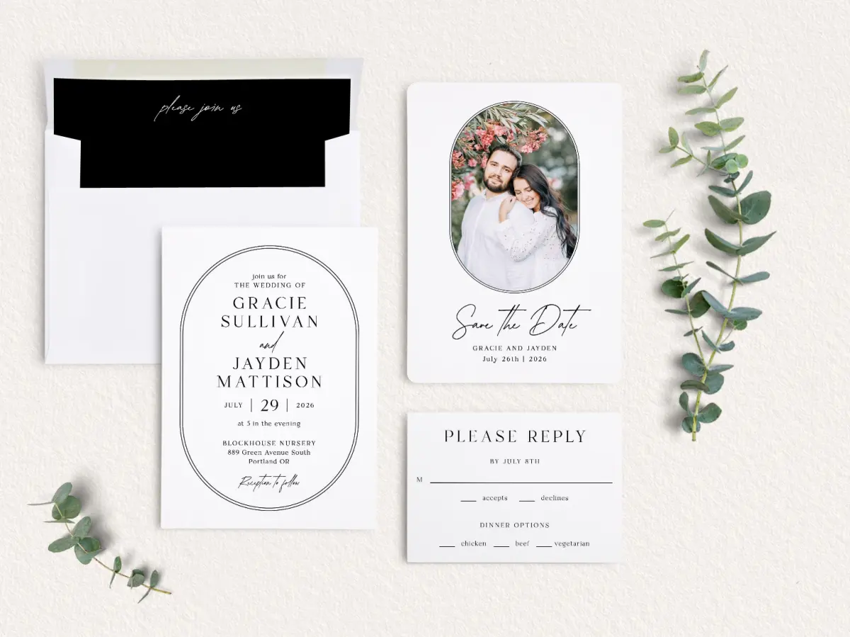 Front of Save the Date Card