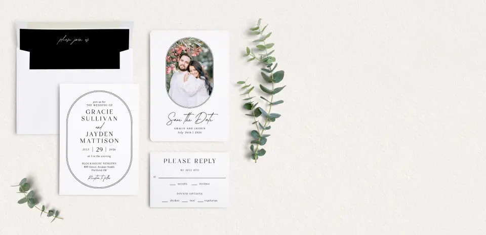 Front of Save the Date Card