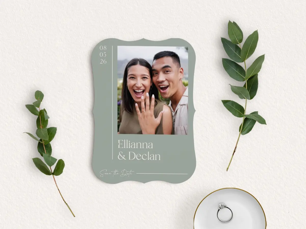 Save the Date Card with Optional Guest Addressing Service