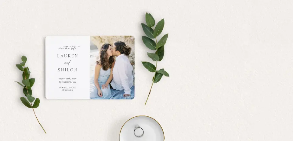 Save the Date Card with Optional Guest Addressing Service