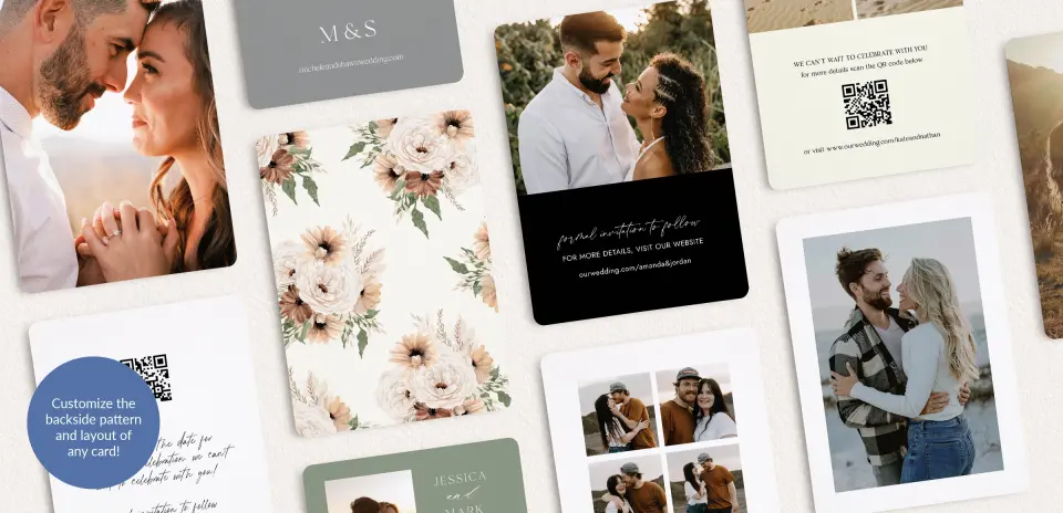 Back of Save the Date Card