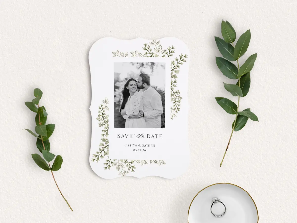 Save the Date Card with Optional Guest Addressing Service