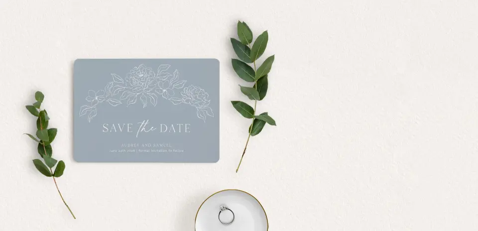 Save the Date Card with Optional Guest Addressing Service
