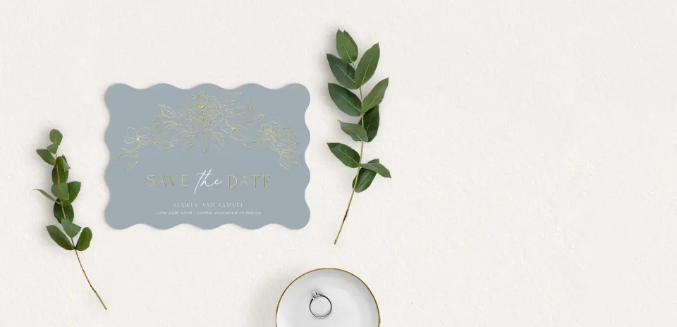 Save the Date Card with Optional Guest Addressing Service