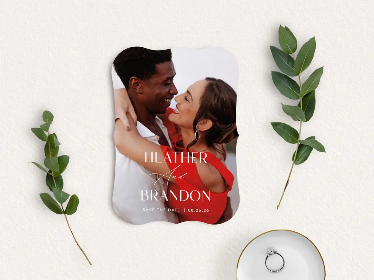 Save the Date Card with Optional Guest Addressing Service