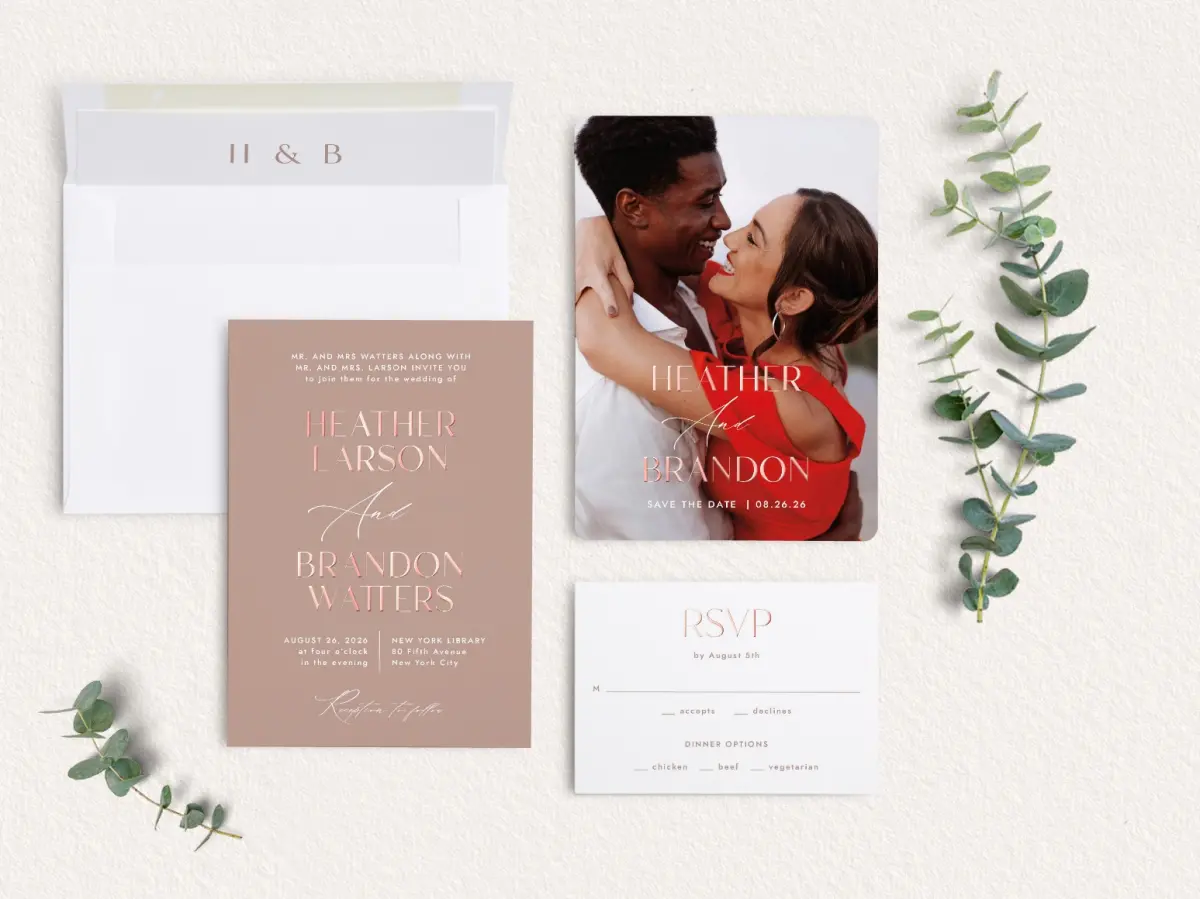 Front of Save the Date Card