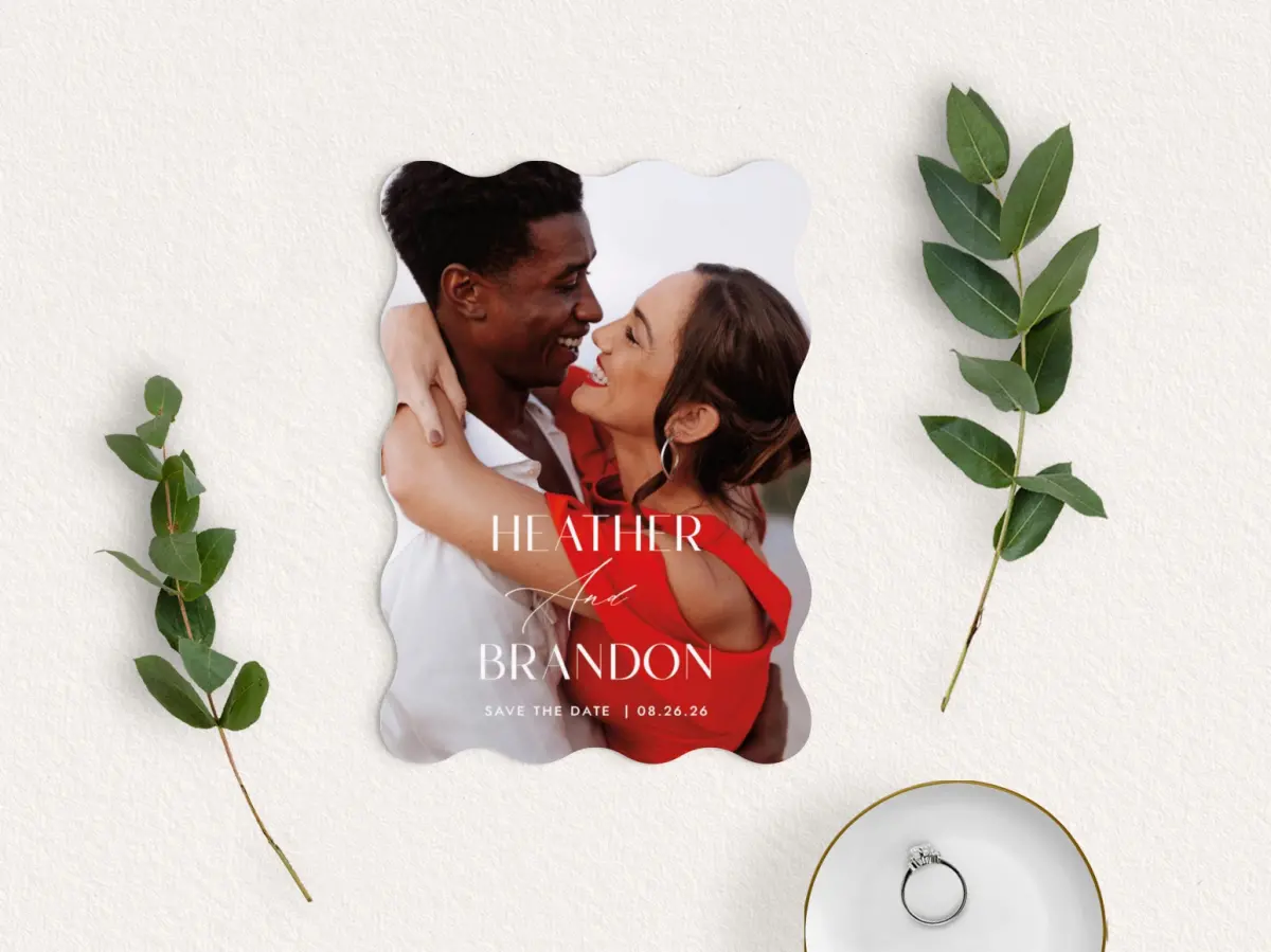 Save the Date Card with Optional Guest Addressing Service