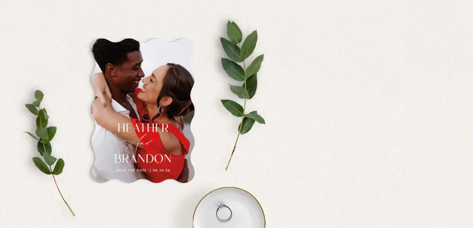 Save the Date Card with Optional Guest Addressing Service