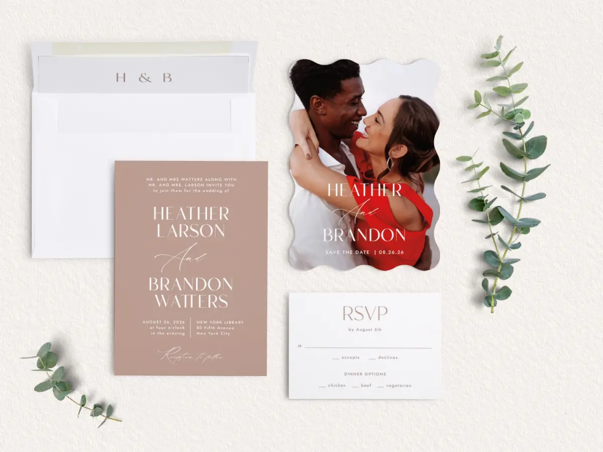 Front of Save the Date Card