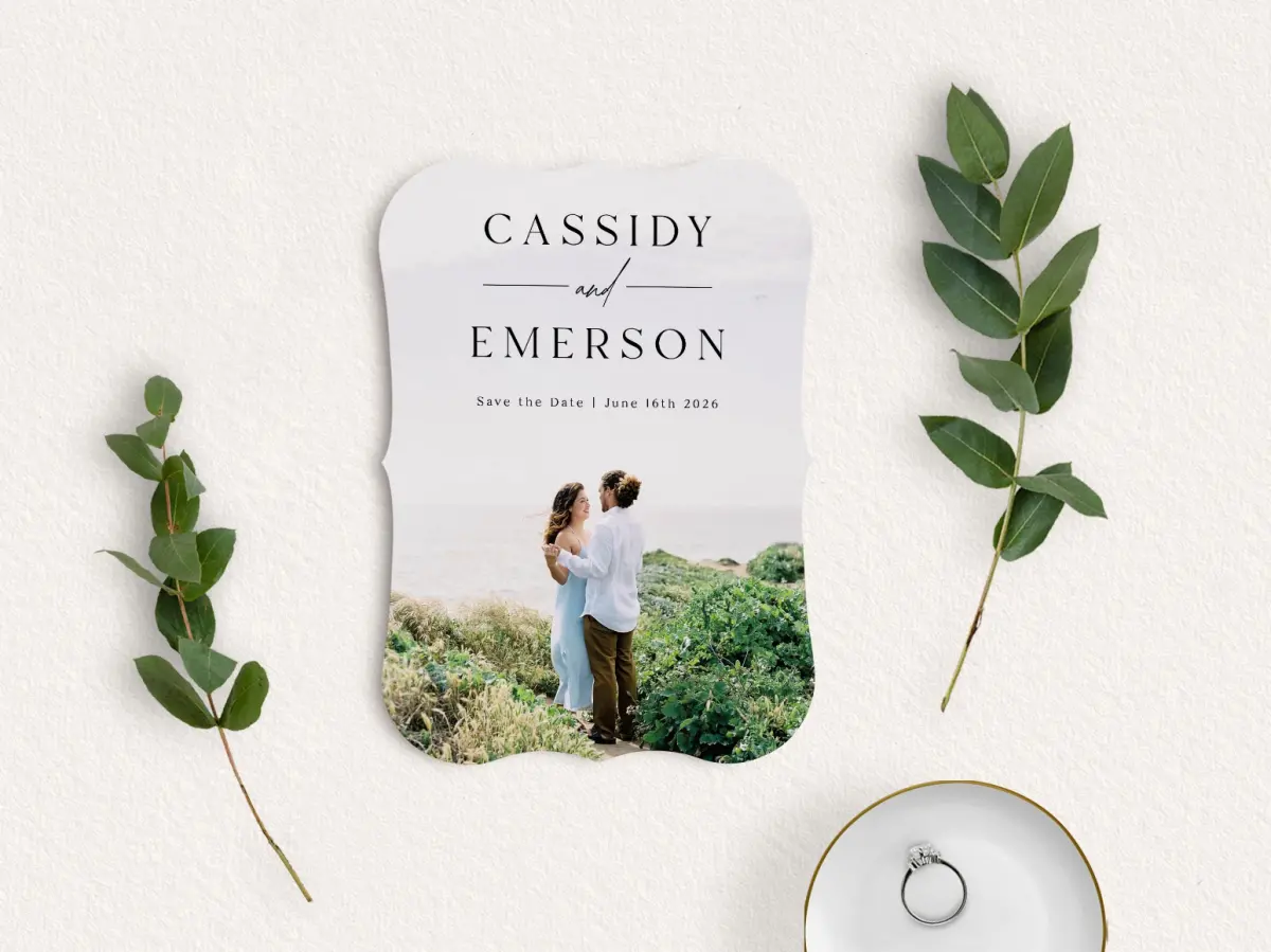 Save the Date Card with Optional Guest Addressing Service