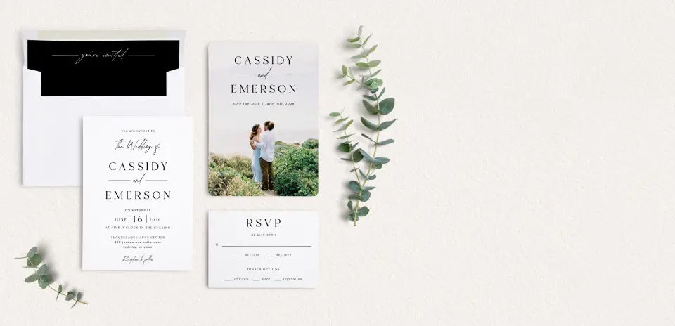 Front of Save the Date Card