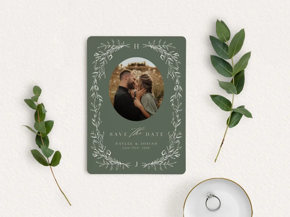 Save the Date Card with Optional Guest Addressing Service