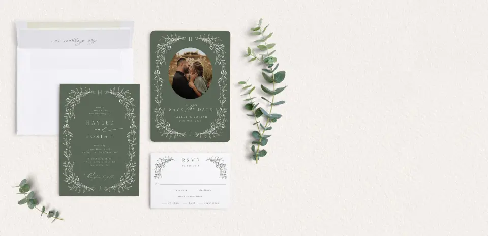 Front of Save the Date Card