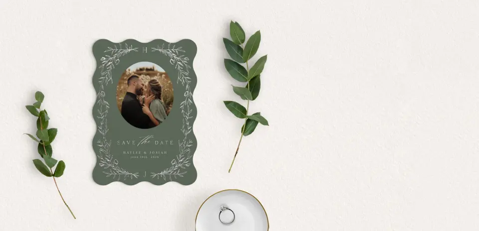 Save the Date Card with Optional Guest Addressing Service
