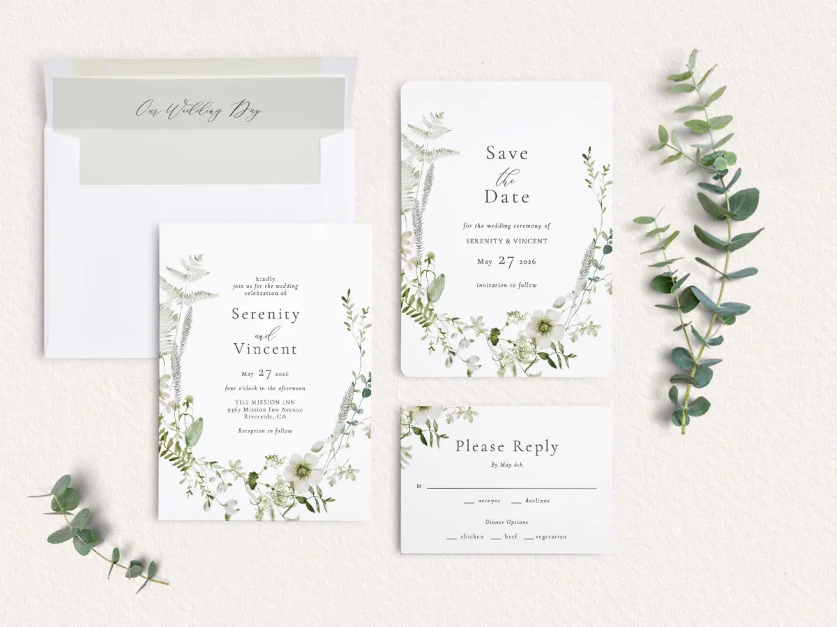 Front of Save the Date Card
