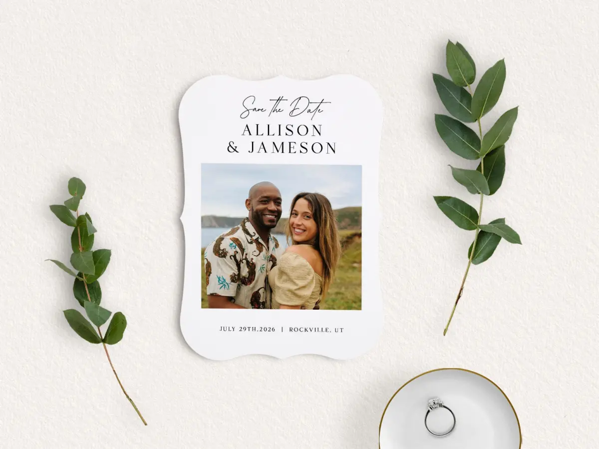 Save the Date Card with Optional Guest Addressing Service