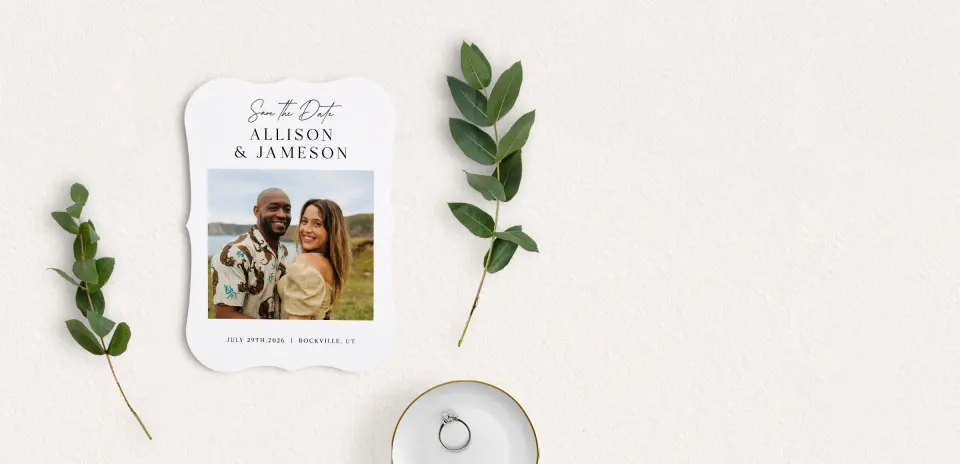 Save the Date Card with Optional Guest Addressing Service