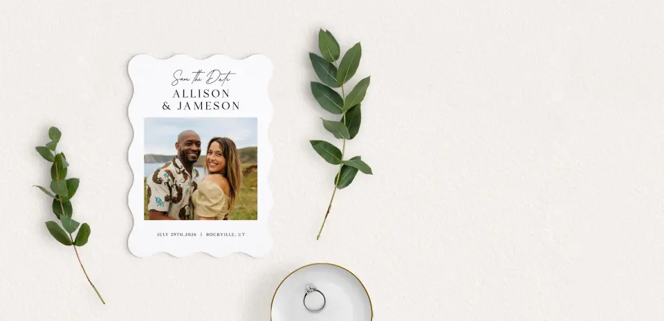 Save the Date Card with Optional Guest Addressing Service