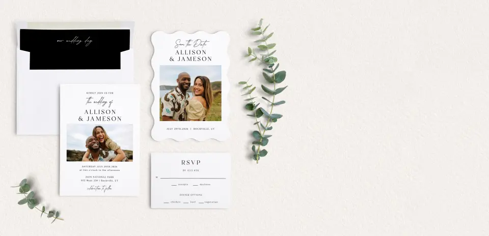 Front of Save the Date Card