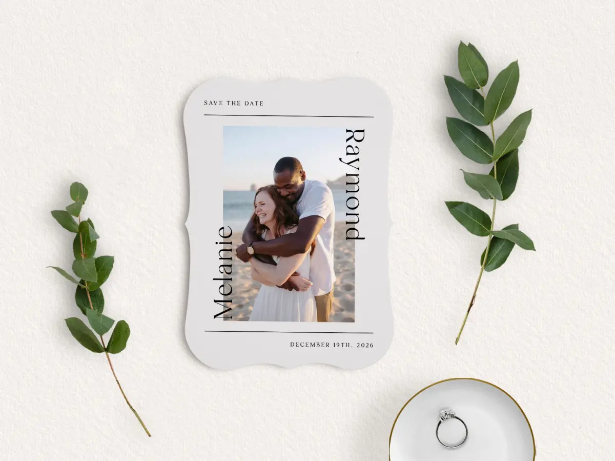 Save the Date Card with Optional Guest Addressing Service