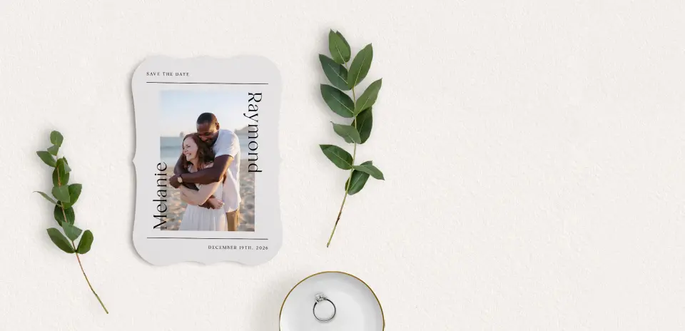Save the Date Card with Optional Guest Addressing Service