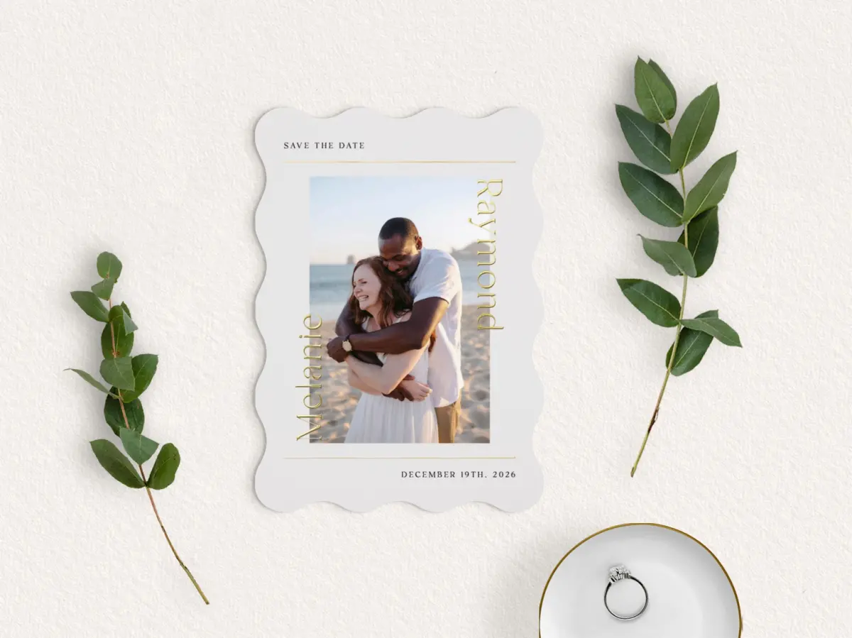 Save the Date Card with Optional Guest Addressing Service