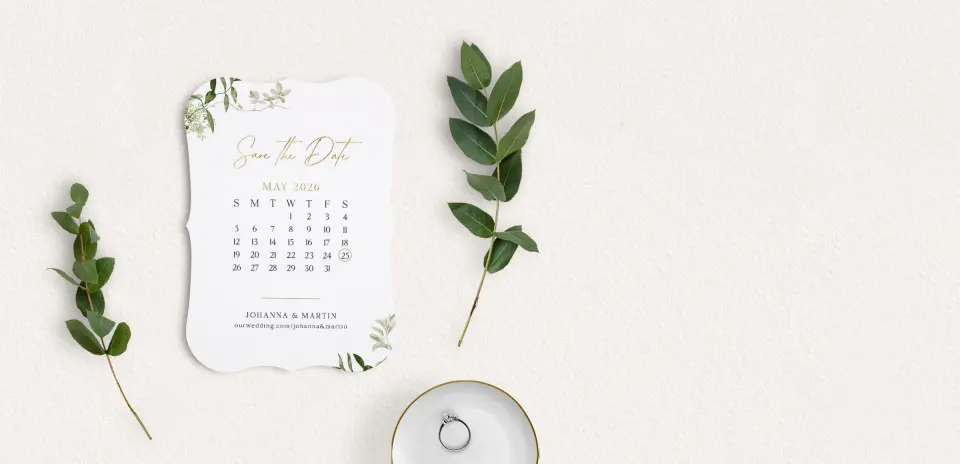 Save the Date Card with Optional Guest Addressing Service
