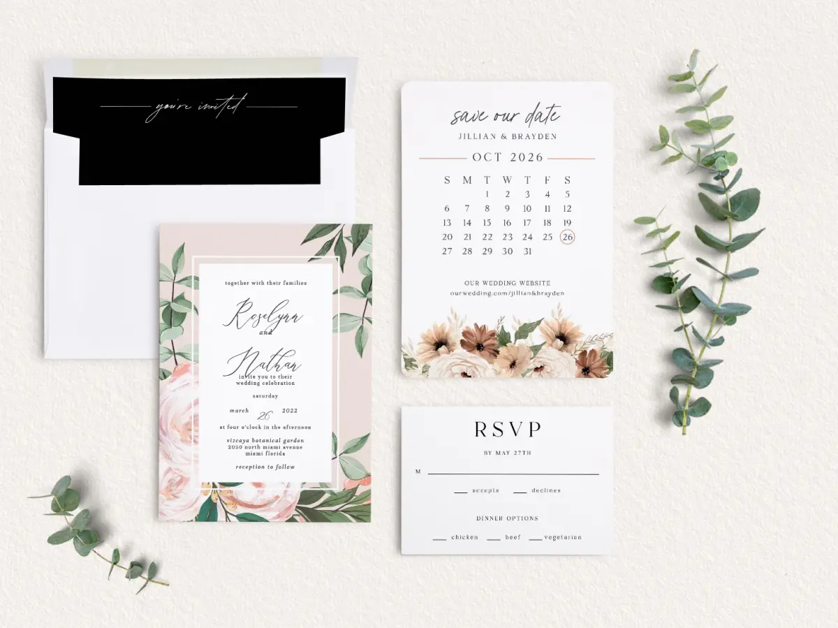 Front of Save the Date Card