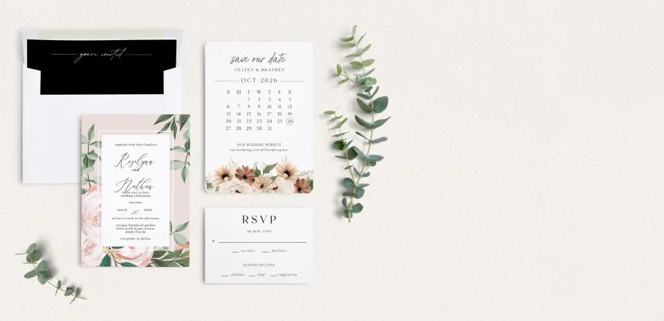 Front of Save the Date Card