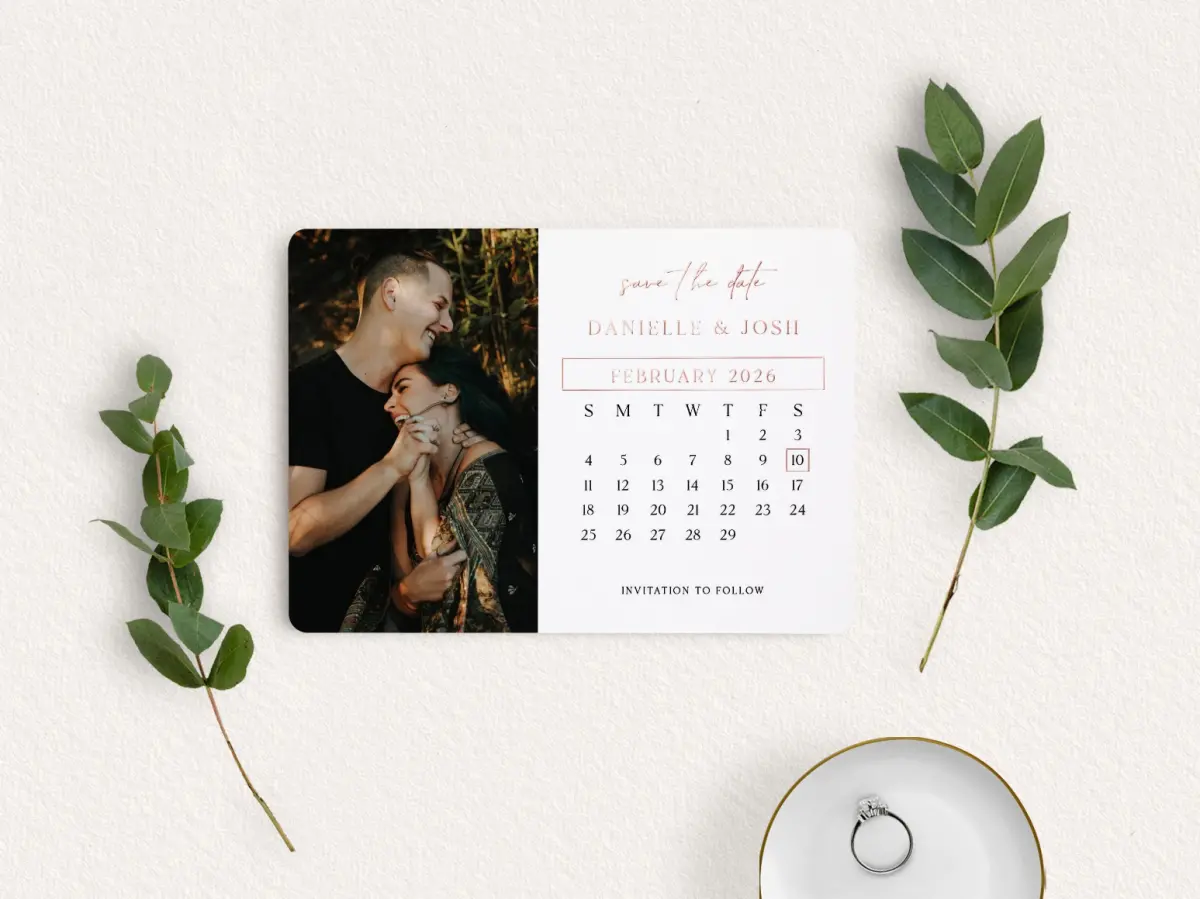 Save the Date Card with Optional Guest Addressing Service