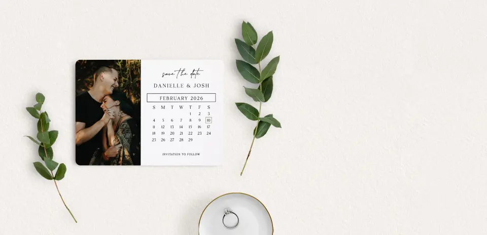 Save the Date Card with Optional Guest Addressing Service