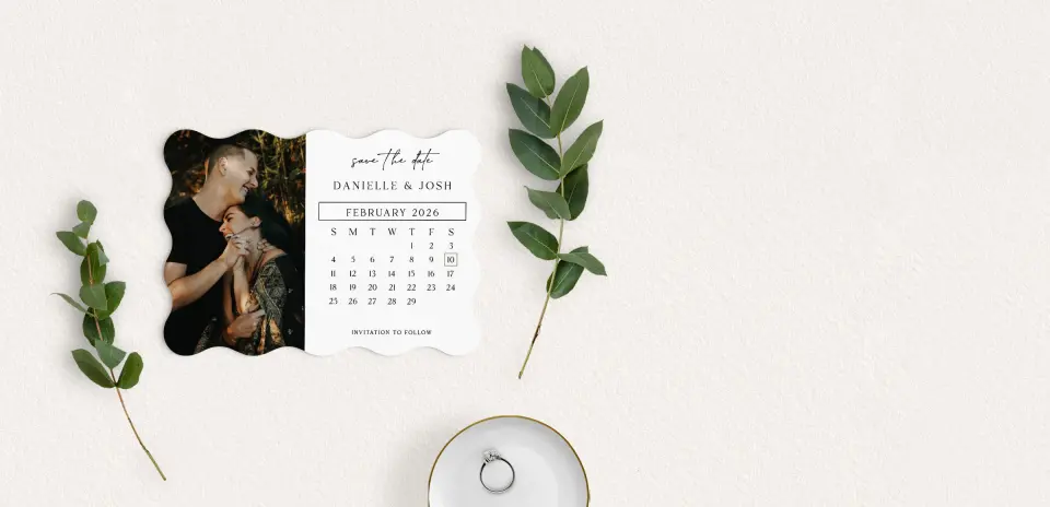 Save the Date Card with Optional Guest Addressing Service