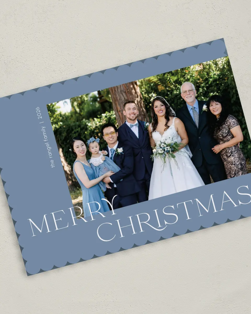 This is a 5" x 7" Christmas Card called Splendid Sentiment printed in full color on Premium Smooth paper on Premium Smooth paper on Premium Smooth paper