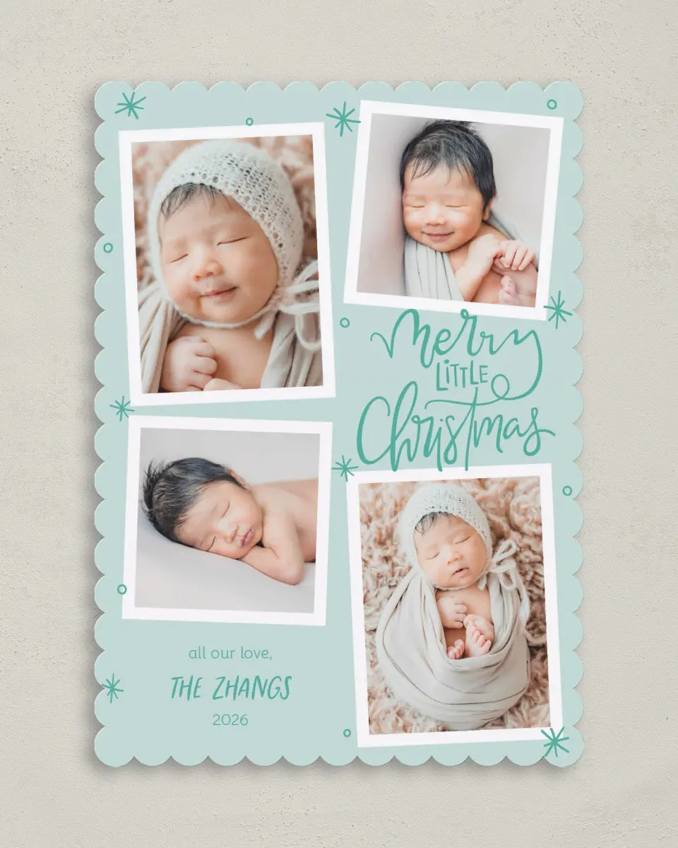 This is a 5" x 7" Christmas Card called Little Christmas printed in full color on Premium Smooth paper on Premium Smooth paper on Premium Smooth paper