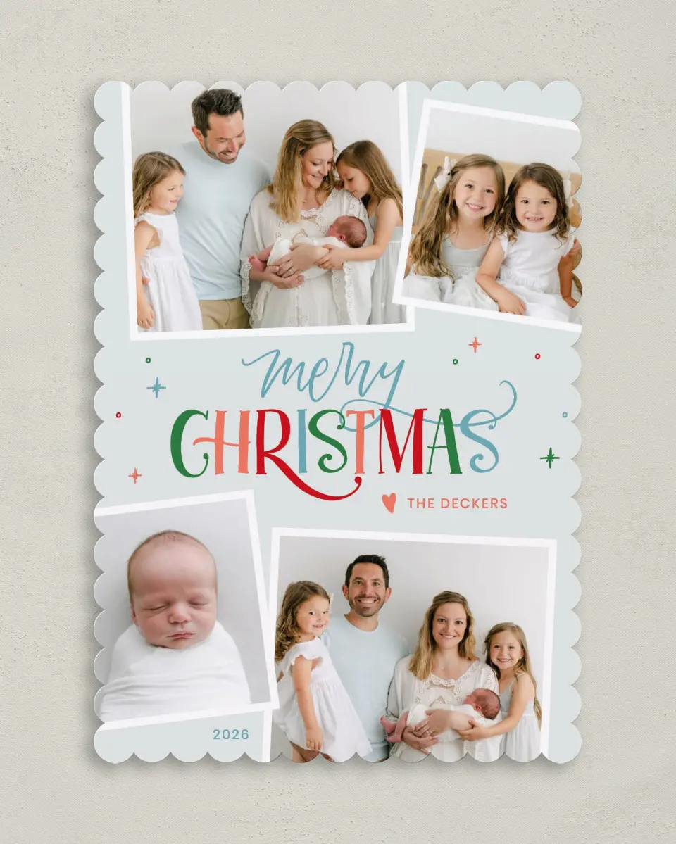 This is a 5" x 7" Christmas Card called Whimsical Wishes printed in full color on Premium Smooth paper on Premium Smooth paper on Premium Smooth paper