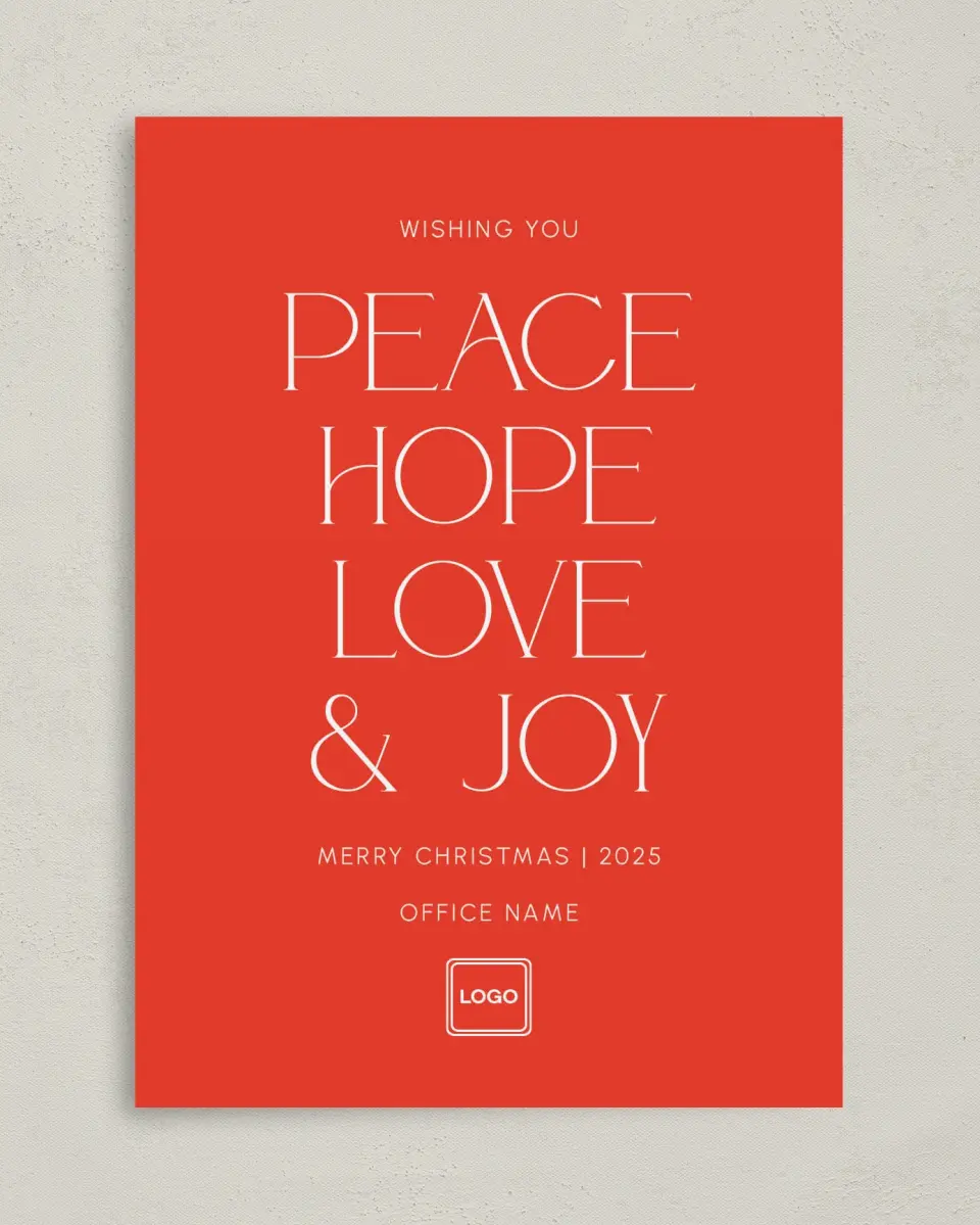 This is a 5" x 7" Christmas Card called Christmas Truth printed in full color with Gold foil on Soft Suede (coated) paper