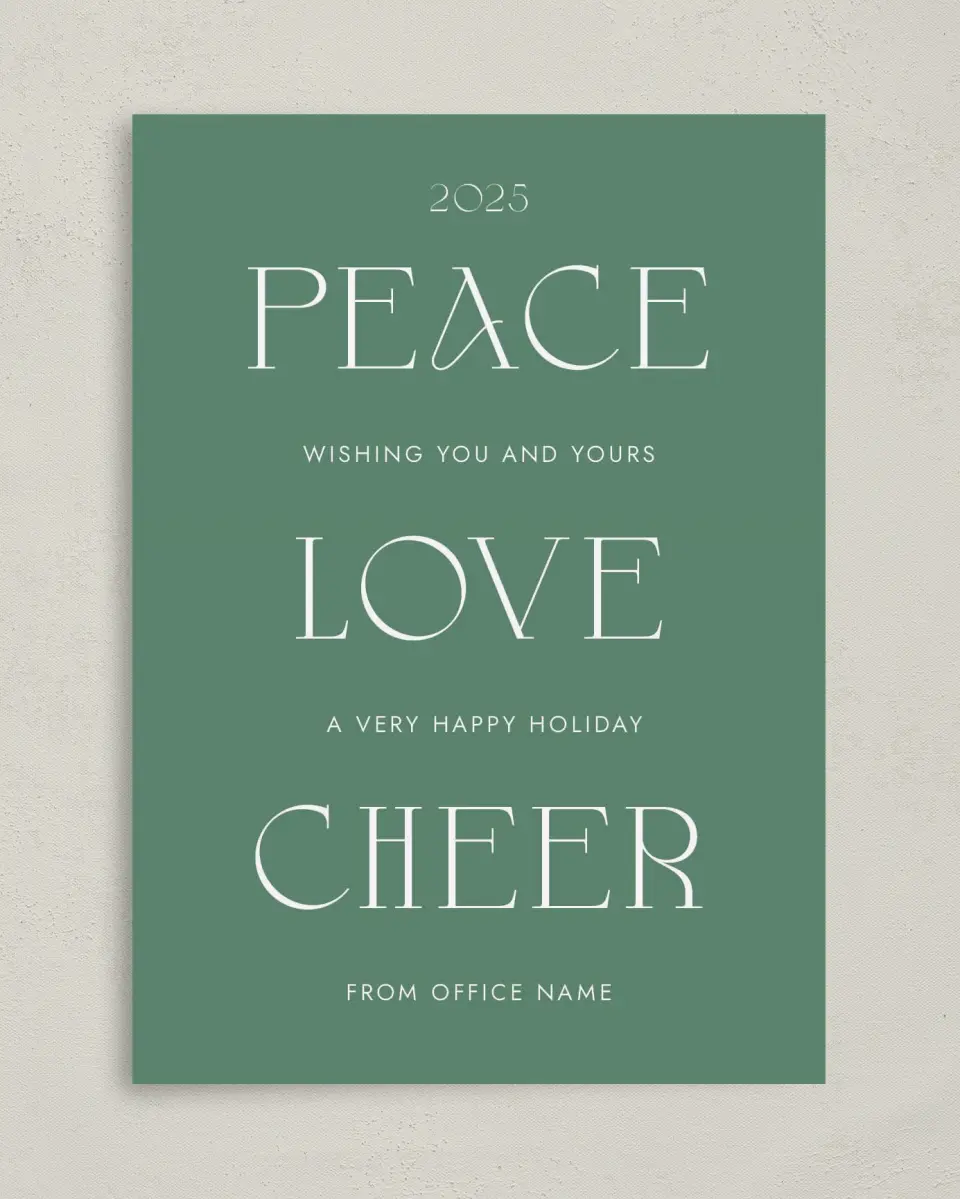 This is a 5" x 7" Christmas Card called Christmas Tranquility printed in full color on Premium Smooth paper