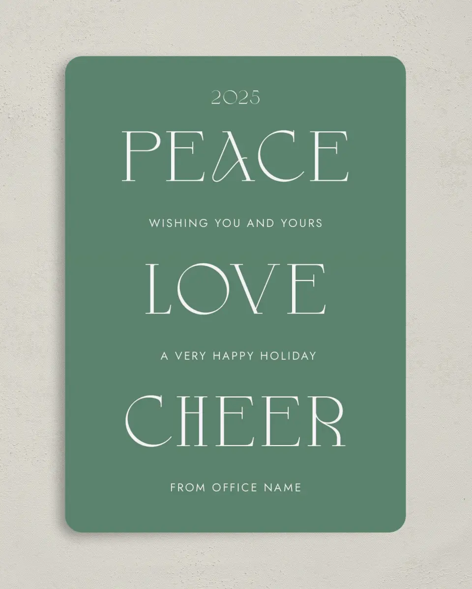 This is a 5" x 7" Christmas Card called Christmas Tranquility printed in full color on Premium Smooth paper
