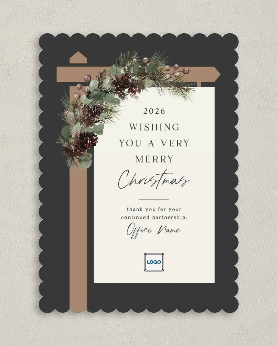 This is a 5" x 7" Christmas Card called Christmas Success printed in full color on Premium Smooth paper on Premium Smooth paper on Premium Smooth paper