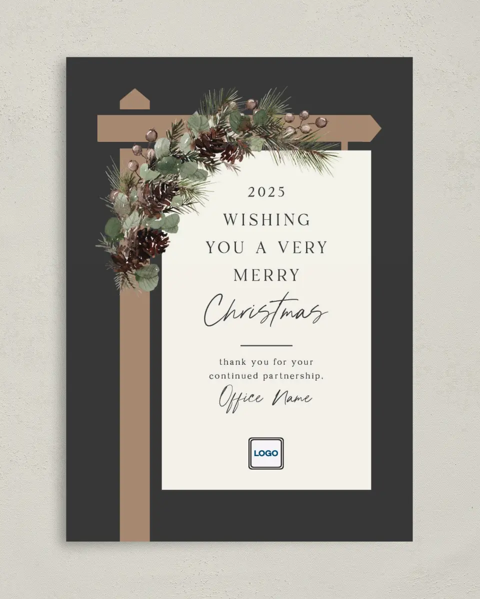 This is a 5" x 7" Christmas Card called Christmas Success printed in full color on Premium Smooth paper