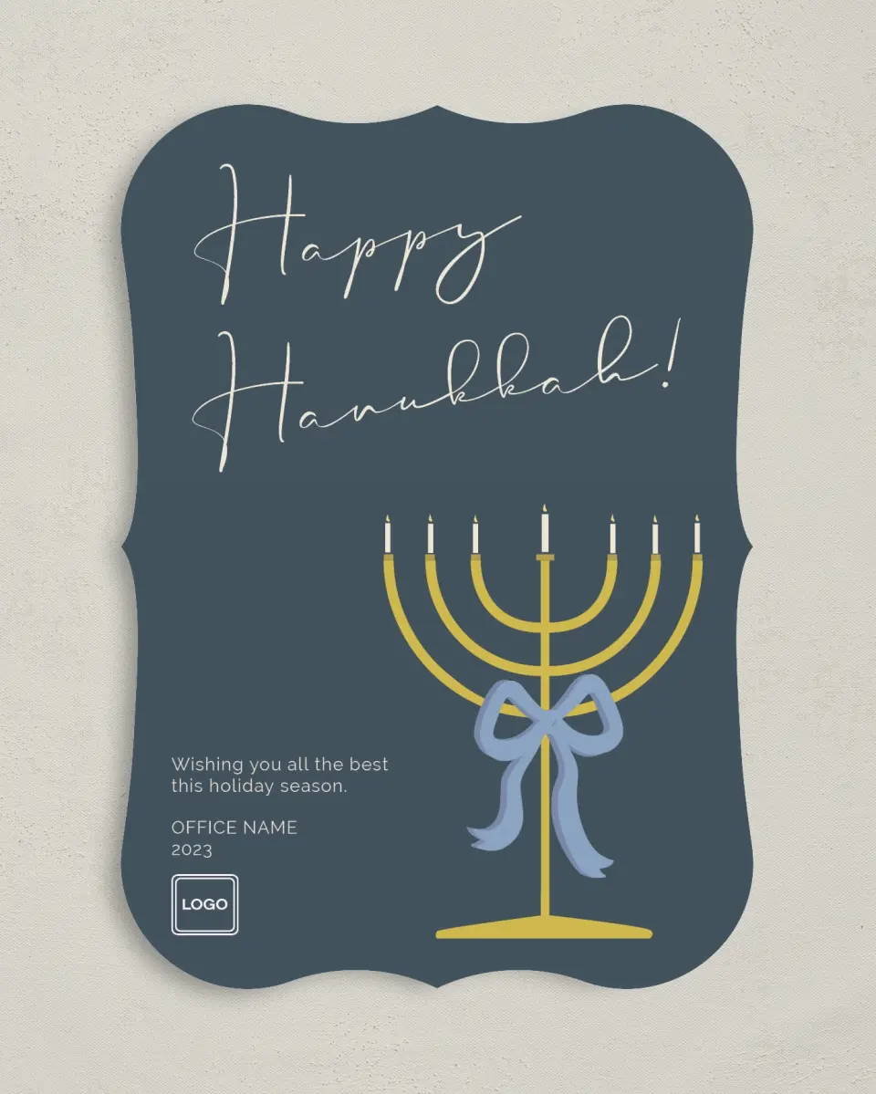 This is a 5" x 7" Christmas Card called Golden Glow printed in full color on Premium Smooth paper