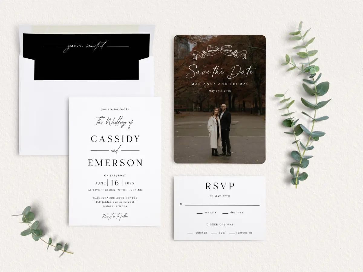 Front of Save the Date Card