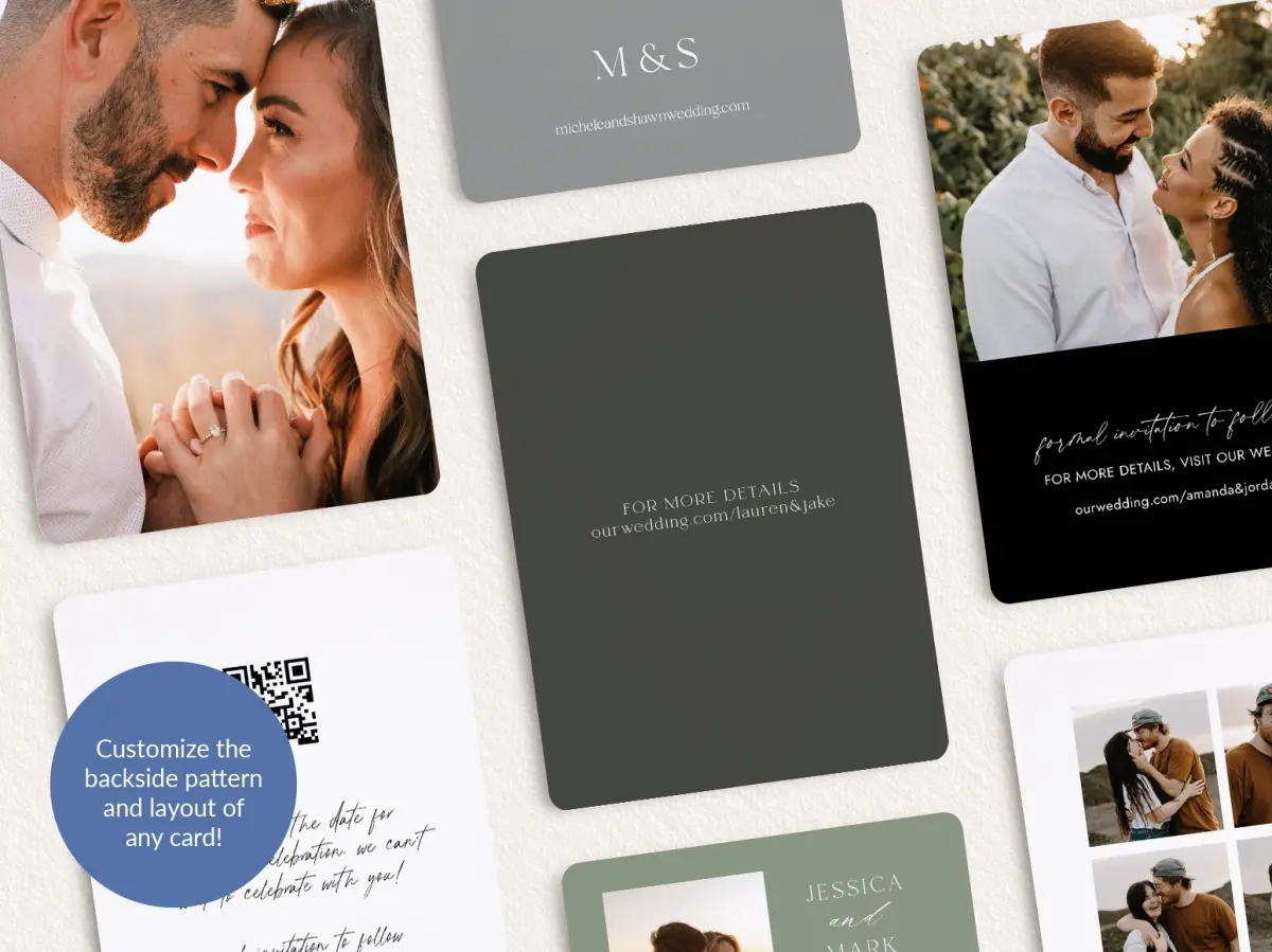 Back of Save the Date Card