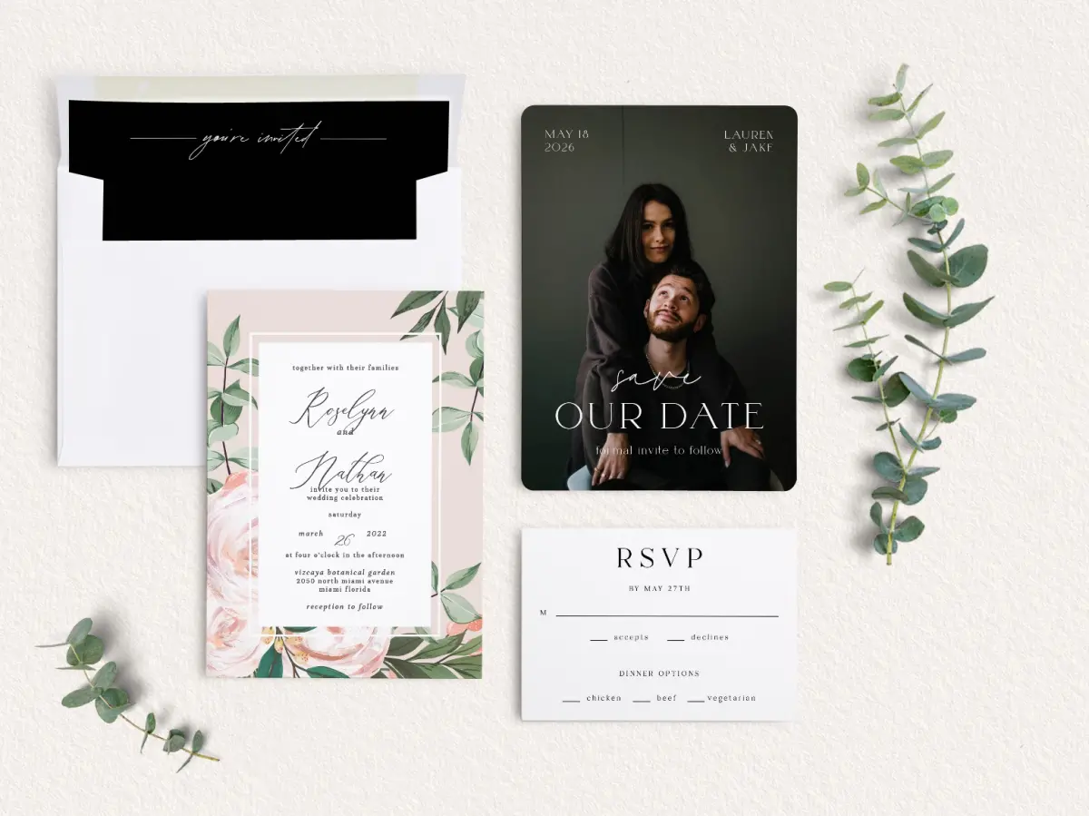 Front of Save the Date Card