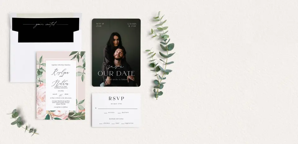 Front of Save the Date Card